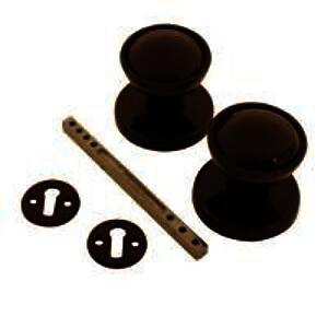 Plastic Rim / Mortice Door Knob 60mm Brown