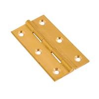 Solid Drawn Brass Butt Hinges 1" x 3/4" Self Colour (Pair)