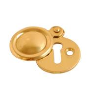 Traditional Covered Keyhole Escutcheon 35mm Polished Brass