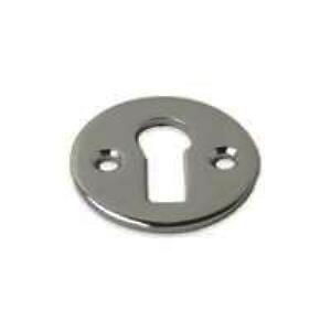 Traditional Open Keyhole Escutcheon 35mm Polished Chrome
