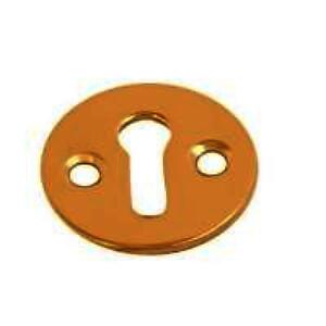 Traditional Open Keyhole Escutcheon 35mm Polished Brass