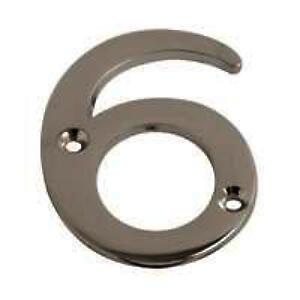 Door Number 6 75mm (3") Polished Chrome