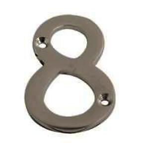 Door Number 8 75mm (3") Polished Chrome