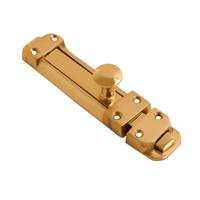 Heavy Duty Traditional Door Bolt 150mm Polished Brass