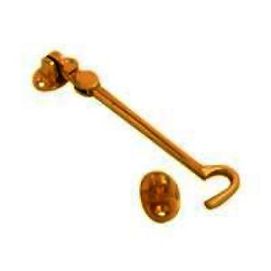 Silent Type Cabin Hook 100mm Polished Brass