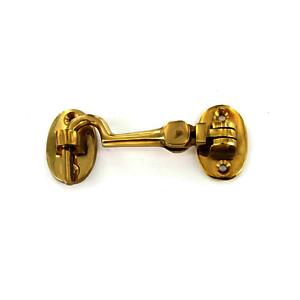 Silent Cabin Hook 150mm Polished Brass