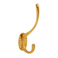 Traditional Hat and Coat Hook 125mm Polished Brass