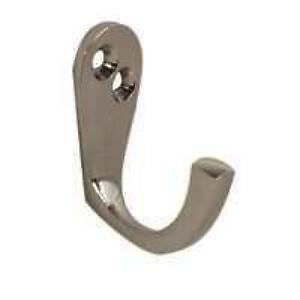 Single Robe Hook 50mm Polished Chrome (2 Pack)