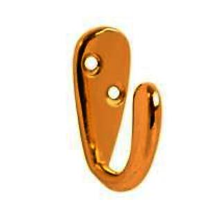 Coat Hook 50mm Brass Plated (2 Pack)