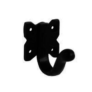 Coat Hook 50mm Black (2 Pack)
