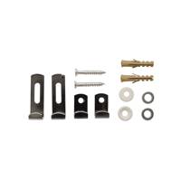 Adjustable Mirror Glass Brackets Nickel Plated - Set of 4
