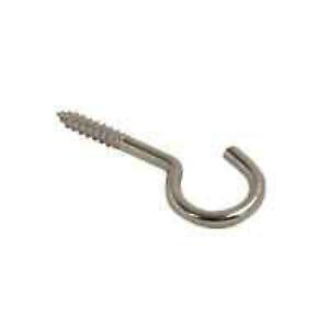 Screw Hooks 55mm x 8 Zinc Plated (4 Pack)