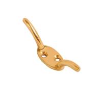 Cleat Hook Medium Polished Brass
