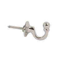 Ball End Hook 40mm Polished Chrome (2 Pack)