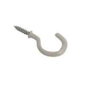 Shouldered Cup Hooks 32mm White (5 Pack)