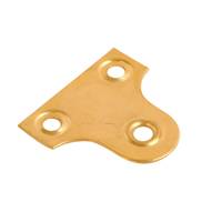 Ironcore Plain Glass Plates Brass Plated 50mm - 2 Pack