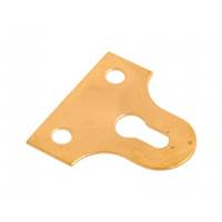 Ironcore Slotted Glass Plates Brass Plated 38mm - 2 Pack