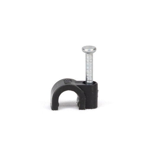 Black Round Cable Clips 5mm