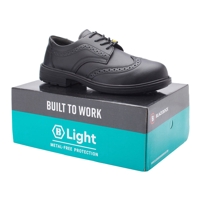 Blackrock Brogue Composite Safety Shoes - Black size 7