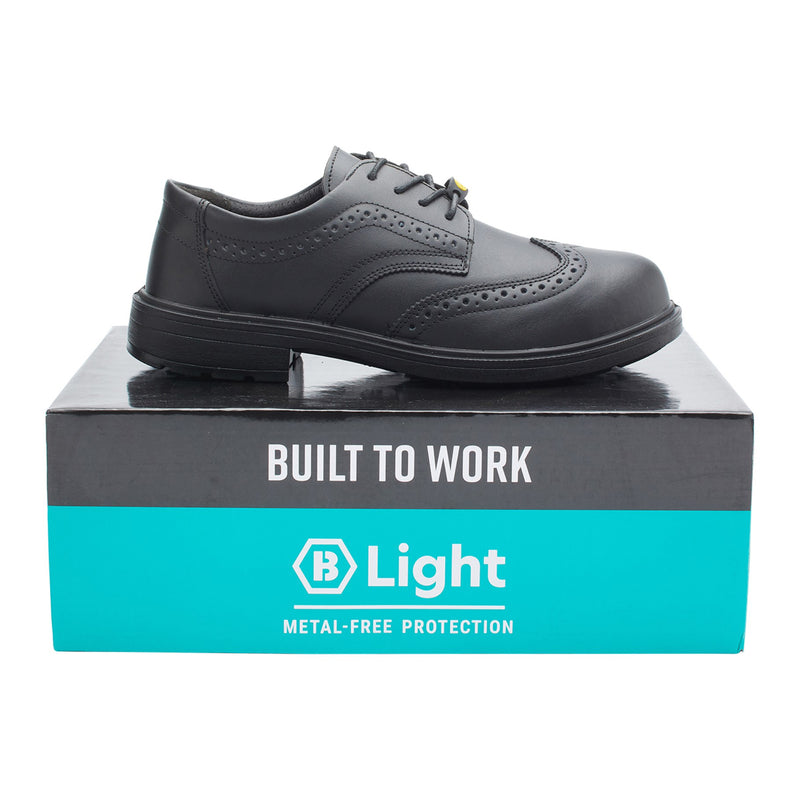 Blackrock Brogue Composite Safety Shoes - Black size 12