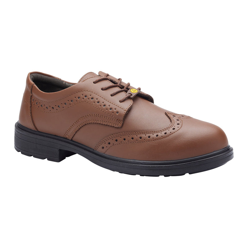 Blackrock Brogue Composite Safety Shoes - Brown size 6