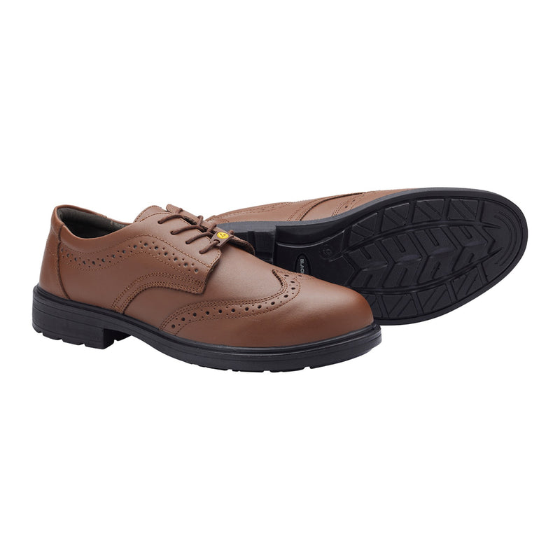 Blackrock Brogue Composite Safety Shoes - Brown size 7