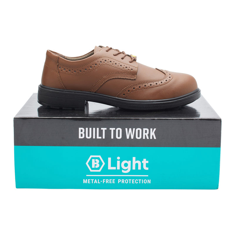Blackrock Brogue Composite Safety Shoes - Brown size 7