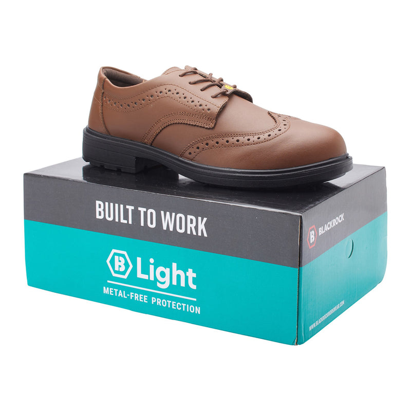 Blackrock Brogue Composite Safety Shoes - Brown size 13