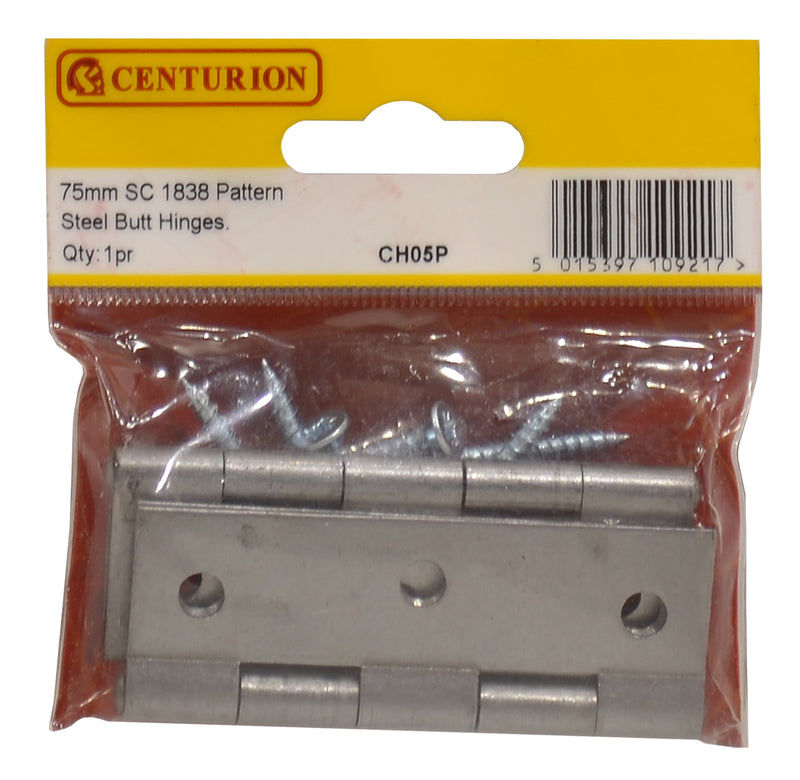 75mm SC Steel Butt Hinge (1 Pair)