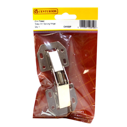 Sprung Easy On Hinge, Zinc Plated, 97mm