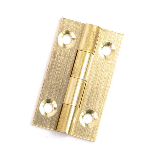 Solid Drawn Brass Butt Hinges, Self Colour, 38mm x 22mm