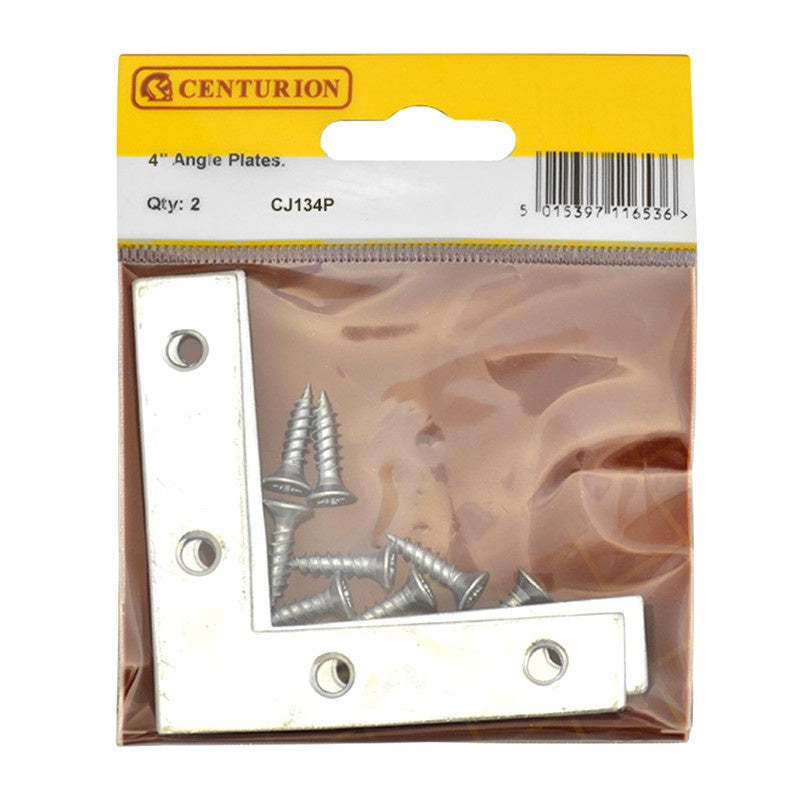 100mm ZP Angle Plate (Pack of 2)