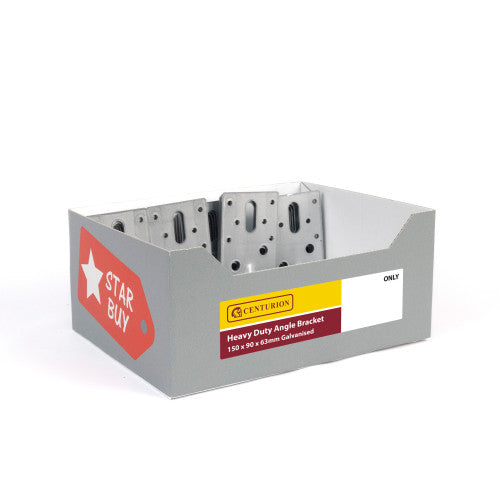 Heavy Duty Angle Brackets, 150mm x 90mm, Galvanised (Made to Order)
