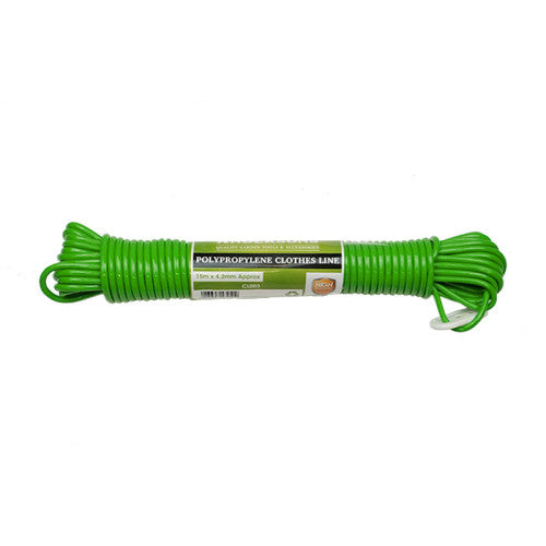 Clothes Line - Plastic Core - 15m x 5mm
