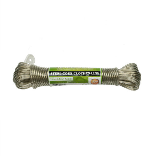 Clothes Line - Steel Core - 15m x 4mm