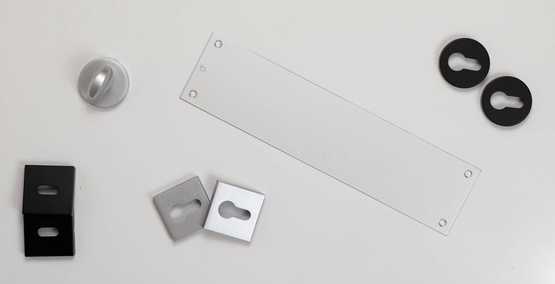 CleanTouch Anti-Bac Key Escutcheons on Minimal Round Rose - Satin Chrome