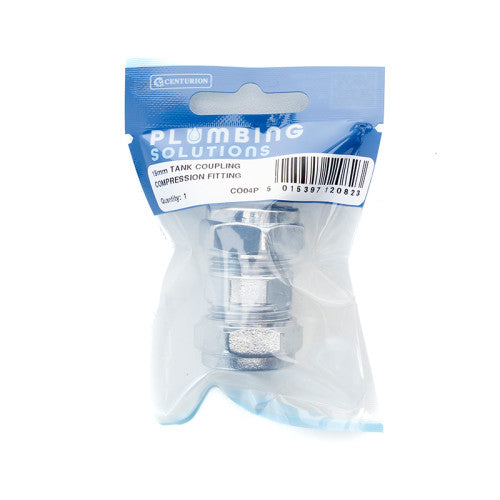15mm Chrome Compression Straight Coupling
