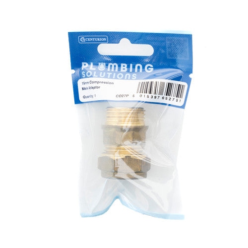 15mm x 1/2 Thread Male Coupling