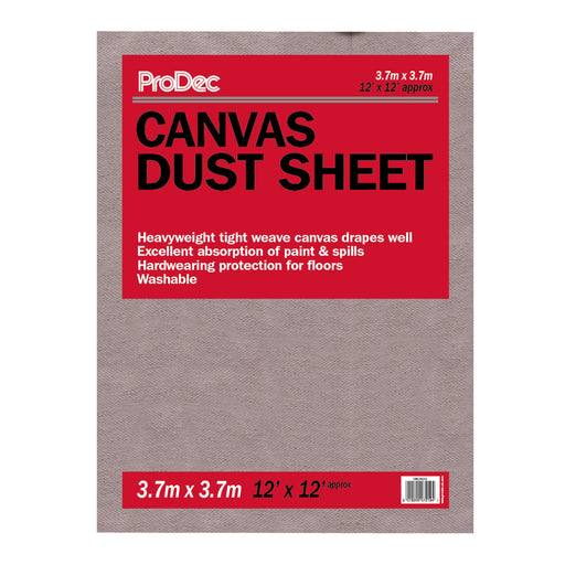 ProDec 12' x 12' Cotton Canvas Dust Sheet