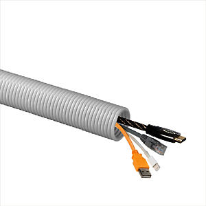 Luceco Cable Tidy Tube 32mm Diameter White 1.1m