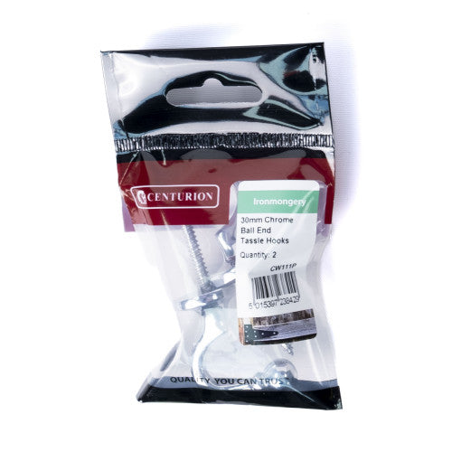 30mm CP Ball End Tassel Hooks (Pack of 2) - Pack of 5