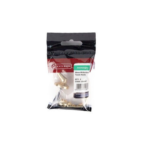 50mm PB Ball End Tassel Hook (Pack of 2)