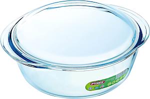 Pyrex Essentials Round Glass Casserole 3L (2.2L + 0.8L Lid)
