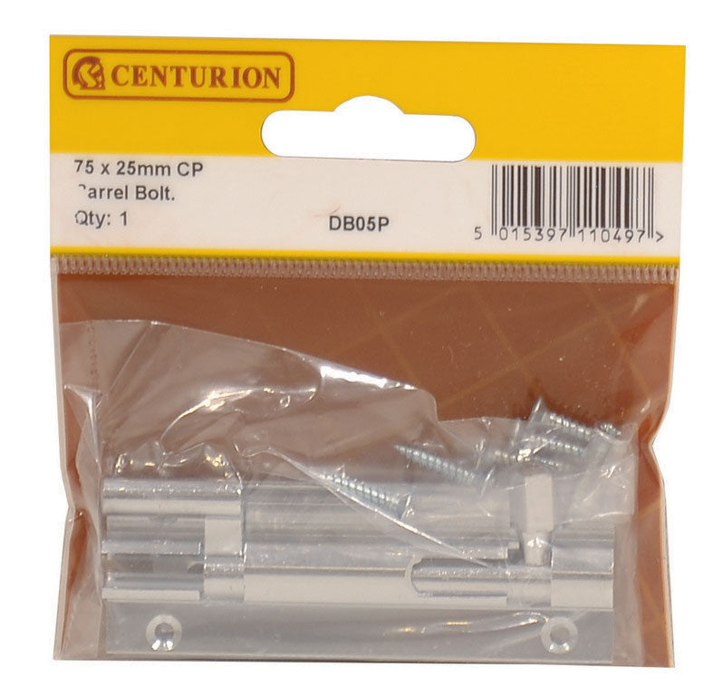 75mm x 25mm CP Wide Necked Barrel Bolts