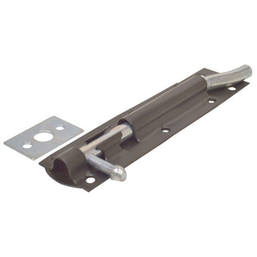 Necked Tower Bolt, Black, 150mm