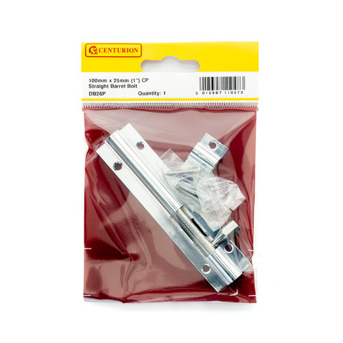 100mm x 25mm 1" CP Straight Barrel Bolt