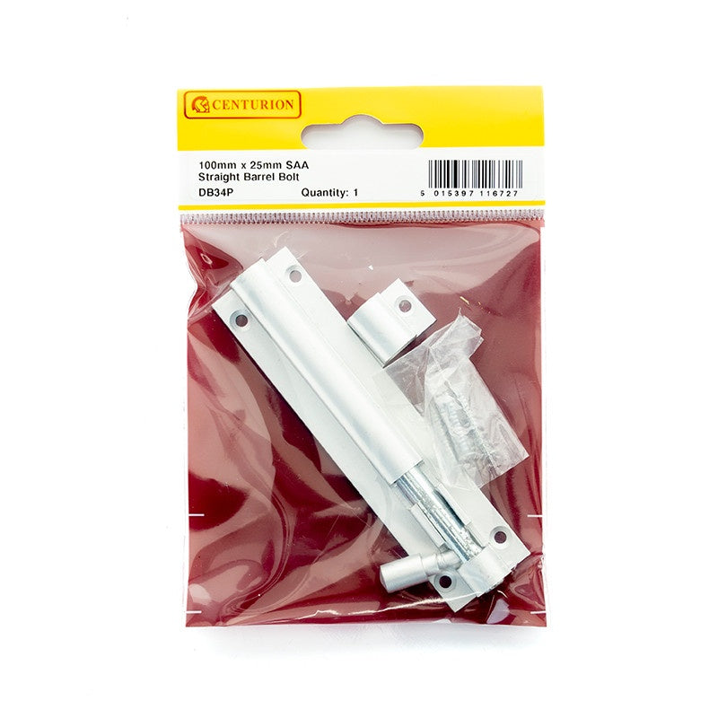 100mm X 25mm Saa Straight Barrel Bolt