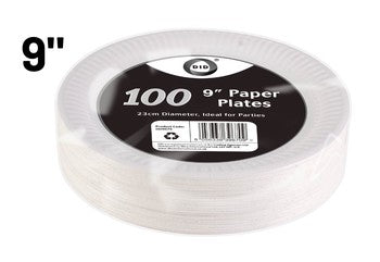 100 9" Paper Plates