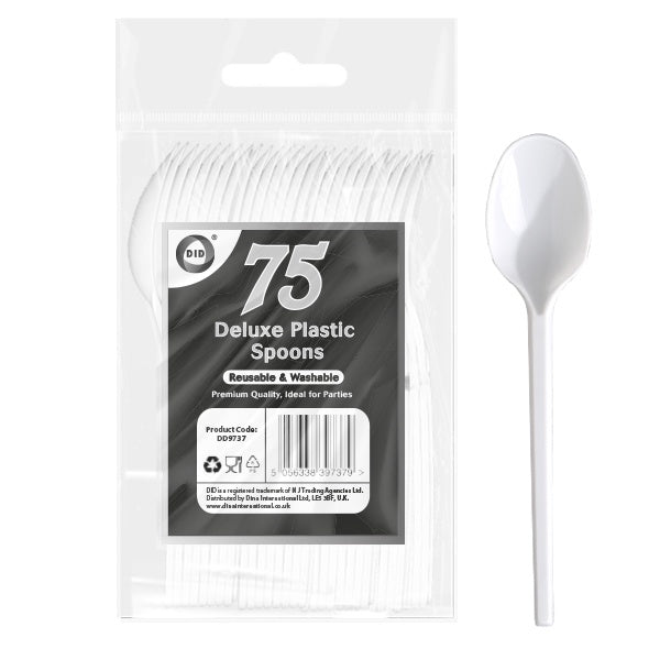 75 Deluxe Plastic Spoons