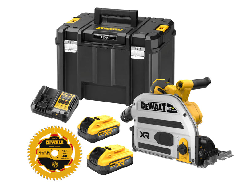 DCS525H2T Plunge Saw 18V 2 x 5.0Ah POWERSTACK™ Li-ion